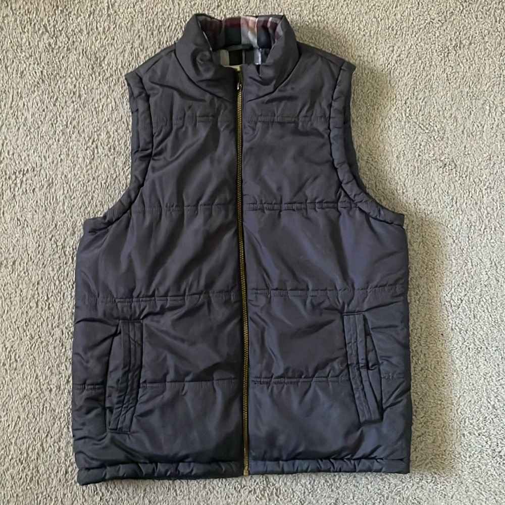 Weatherproof Vintage; flannel lined Vest; dark gray; hand pocket’s